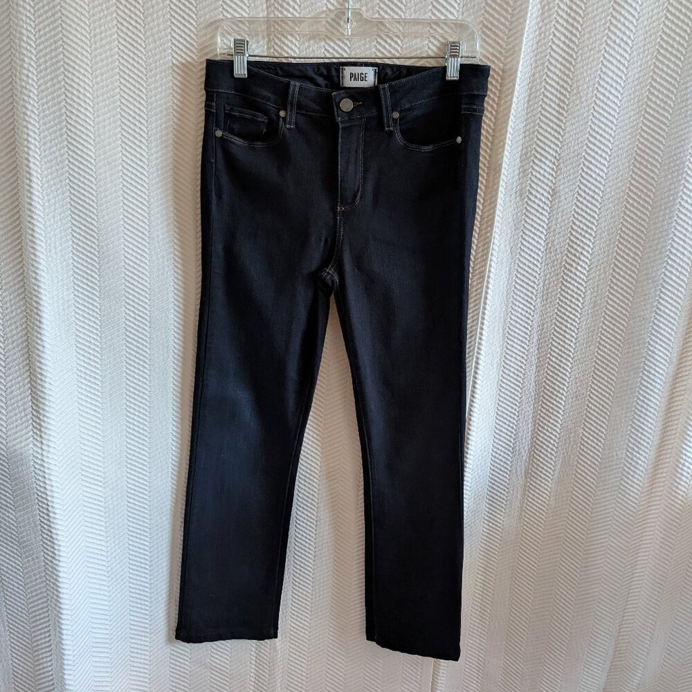 PAIGE Straight Leg Jeans in Black